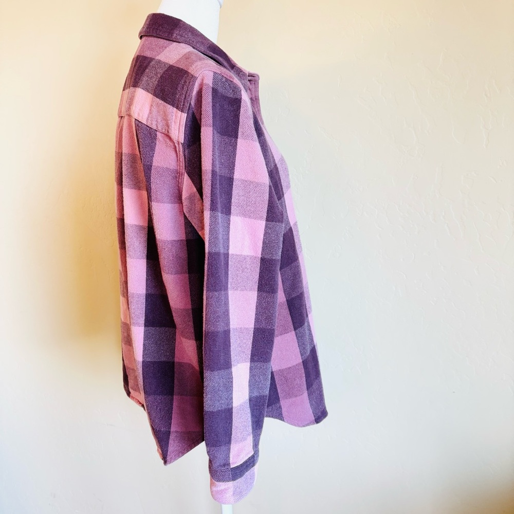 L.L. Bean Pink & Purple Plaid Flannel - Picture 7 of 12
